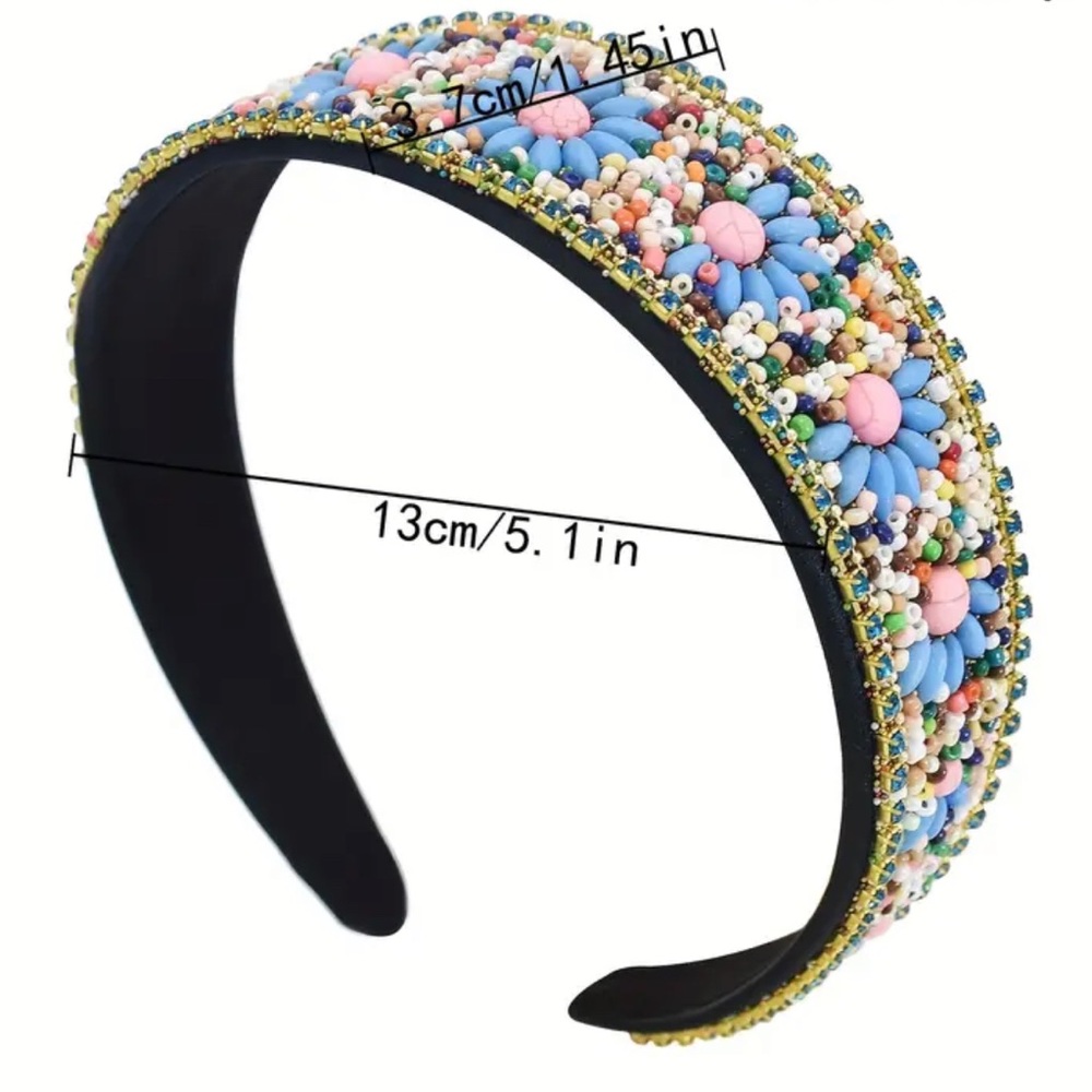 Boho Beaded Headband - Picture 3 of 3